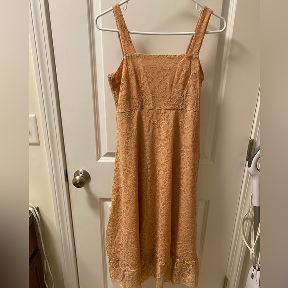 Oubaili Dresses Oubaili Brand Blush Colored Lace Dress Size Xl Fits